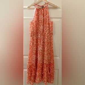 Ann Taylor factory orange halter dress size S, never worn